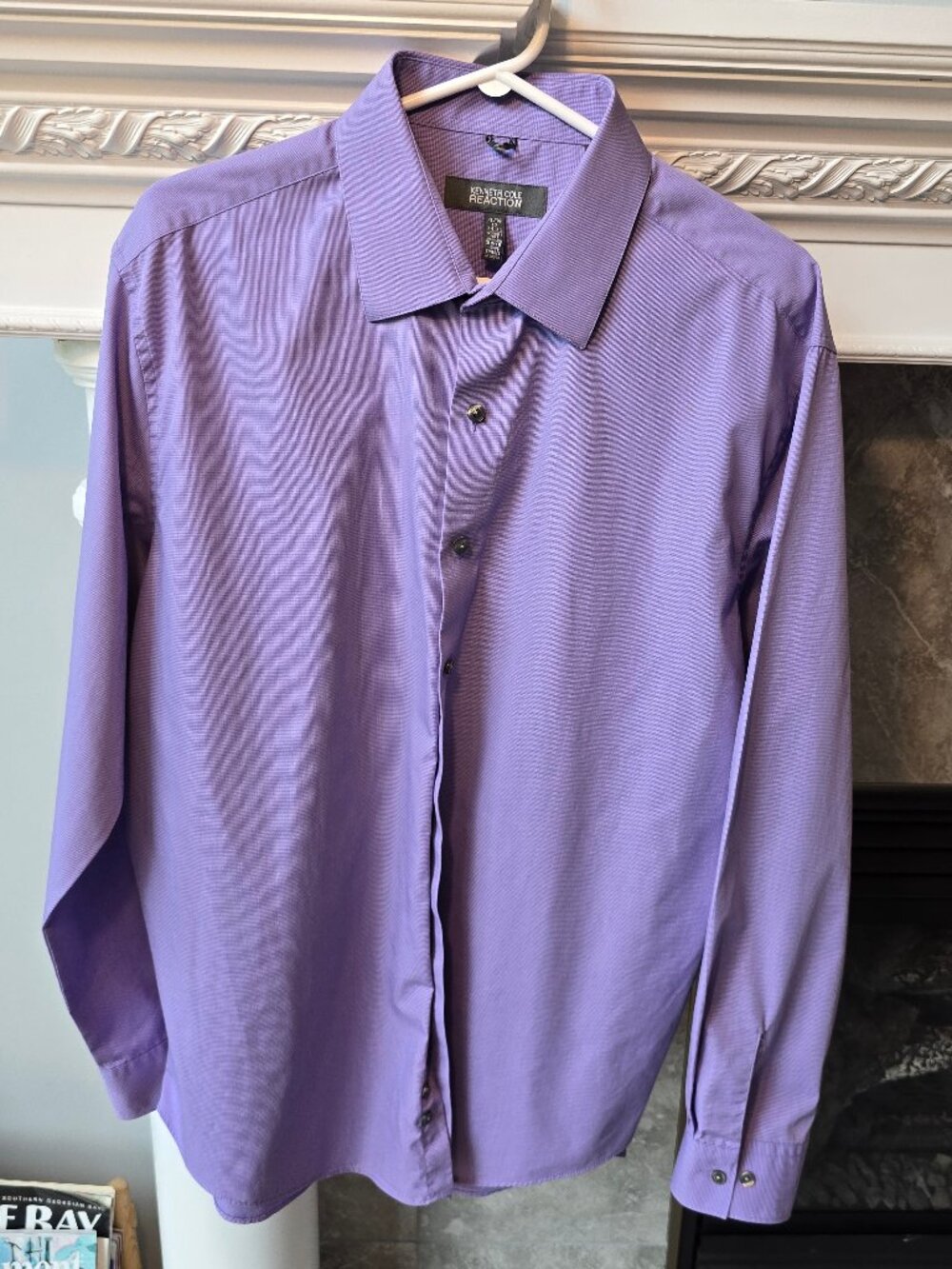 Keneth Cole Reaction line lavender long sleeve dress shirt  size 17
